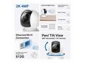 TP-Link Tapo C222 domácí-indoor kamera, (4MP, 2K Q