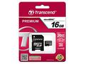 TRANSCEND MicroSDHC karta 16GB Class 10 + adaptér