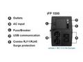 Fortron UPS FSP iFP 1000, 1000 VA, 600W, LCD, line