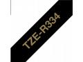 Brother TZE-R334 zlatá na černé, 12 mm, textilní p