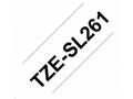 Brother TZE-SL261, bílá, černá, 36mm, samolaminova