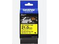 HSE-651E - černý tisk na žluté, šířka 21,0 mm