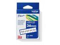 Brother - TZE-M65 (matný povrch), průsvitná, bílá 