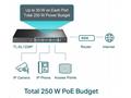 TP-LINK 26-Port 10, 100Mbps PoE+ Switch, 24 10, 10