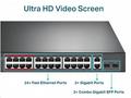 TP-LINK 26-Port 10, 100Mbps PoE+ Switch, 24 10, 10