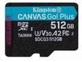 Kingston MicroSDXC karta 512GB Canvas Go! Plus, R: