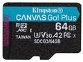 KINGSTON 64GB microSDHC Canvas Go! PLus 170R, 100W