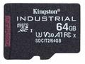 Kingston Industrial, micro SDHC, 64GB, UHS-I U3, C