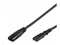 PremiumCord Kabel síťový prodlužovací IEC 60320 C7