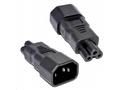 Premium Cord Adaptér IEC C14 na IEC C5 "trojlístek