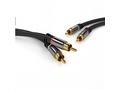 PremiumCord HQ stínený kabel 2x CINCH-2x CINCH M, 