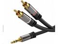 PremiumCord HQ stínený kabel stereo Jack 3.5mm-2xC