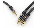 PremiumCord HQ stínený kabel stereo Jack 3.5mm-2xC