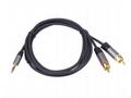 PremiumCord HQ stínený kabel stereo Jack 3.5mm-2xC