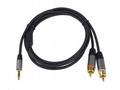 PremiumCord HQ stínený kabel stereo Jack 3.5mm-2xC