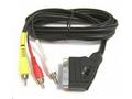 PremiumCord SCART - 3xCINCH 1.5m in, out přepínač