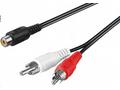 PremiumCord Kabel 1x CINCH female - 2x CINCH male 