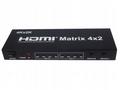 PremiumCord HDMI matrix switch 4:2, s audiem, rozl