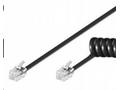 PremiumCord Kabel telefonní sluchátkový kroucený 4