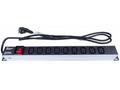 PremiumCord Panel napájecí do 19" racku 1U, 9xIEC 