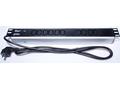 PremiumCord Panel napájecí do 19" racku 1.5U, 10xI
