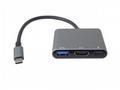 PremiumCord Adaptér USB-C na HDMI + USB3.0 + PD, r