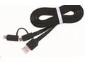 Gembird kabel 2v1 combo, Lightning 8-pin (M), micr