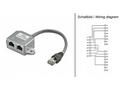 PremiumCord Modulární RJ45 distributor 2 porty 10,