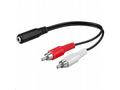PremiumCord Kabel Jack 3.5mm-2xCINCH F, M 20cm