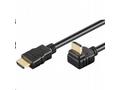 PremiumCord Kabel HDMI+Ethernet, zlac., 270°, 1m