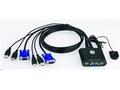 ATEN 2-port KVM USB mini, 1m kabely, DO