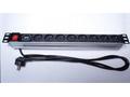 PremiumCord PDU 19" 1U, 8x230V, 2m kabel, vypínač,