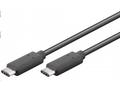 PremiumCord USB-C, male - USB-C, male, černý, 0,5m