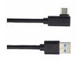 PremiumCord Kabel USB typ C, M zahnutý konektor 90