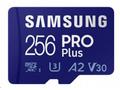 SAMSUNG PRO Plus MicroSDXC 256GB + SD Adaptér, CL1