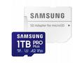 SAMSUNG PRO Plus MicroSDXC 1TB + SD Adaptér, CL10 