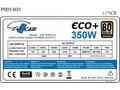 EUROCASE zdroj Eco+ 350W, 80+BRONZE, 12cm fan, PFC
