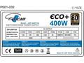 EUROCASE zdroj Eco+ 400W, 80+BRONZE, 12cm fan, PFC