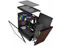 EVOLVEO Panthera, mATX, 3x ARGB 120, dřevo+sklo