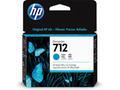HP 712 Inkoustová náplň azurová, 3ED67A