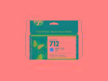 HP 712 Inkoustová náplň purpurová (29ml), 3ED68A