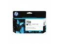 HP Ink Cartridge 728, Matte Black, 130 ml