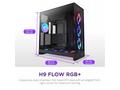 NZXT skříň H9 Flow RGB+ dvoukomorová ATX, 2x140 mm