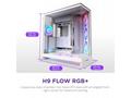 NZXT skříň H9 Flow RGB+ dvoukomorová ATX, 2x140 mm