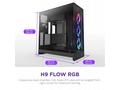 NZXT skříň H9 Flow RGB dvoukomorová ATX, 1x140 RGB