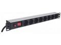 Intellinet 19" 1U Rackmount 8-Way Power Strip - Ge