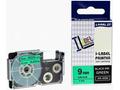 Xerox kompatibilní páska s Casio, XR-9GN1, 9mm x 8