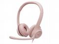 Logitech Corded USB Headset H390 - EMEA - ROSE