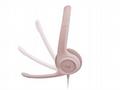 Logitech Corded USB Headset H390 - EMEA - ROSE
