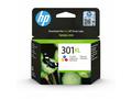 HP Ink Cartridge 301XL, Color, 300 stran